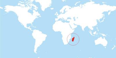 Mapa de Madagascar localización no mundo