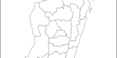 Madagascar mapa contorno