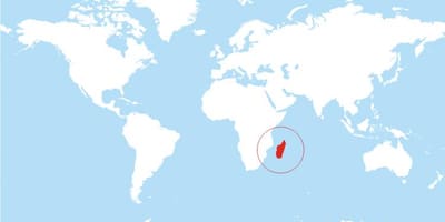 Mapa de Madagascar localización no mundo