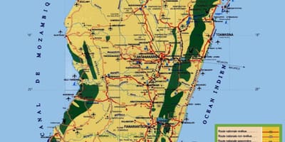 Madagascar atraccións turísticas mapa